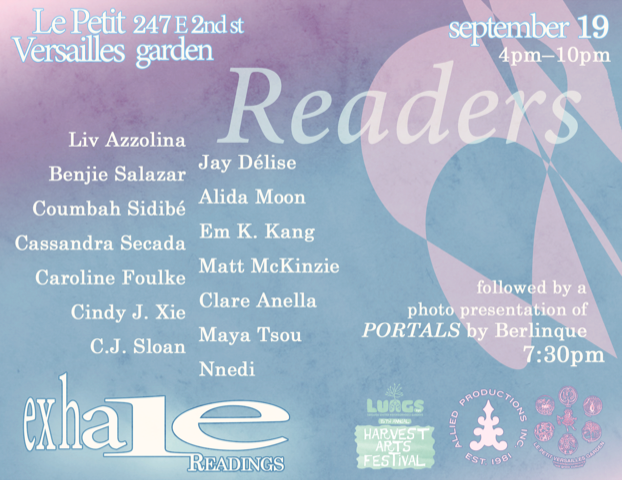 Exhale Readings, September 19.