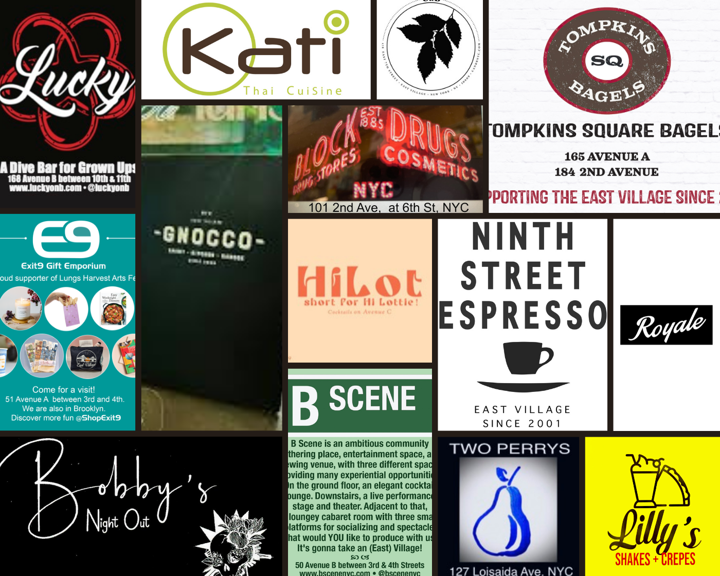 Logos of the local businesses supporting the 2026 LUNGS Harvest Arts Festival.